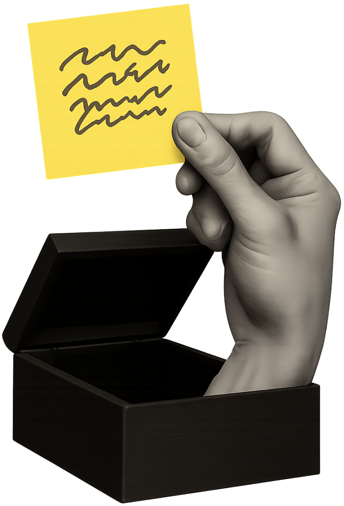 Thing holding a message.
