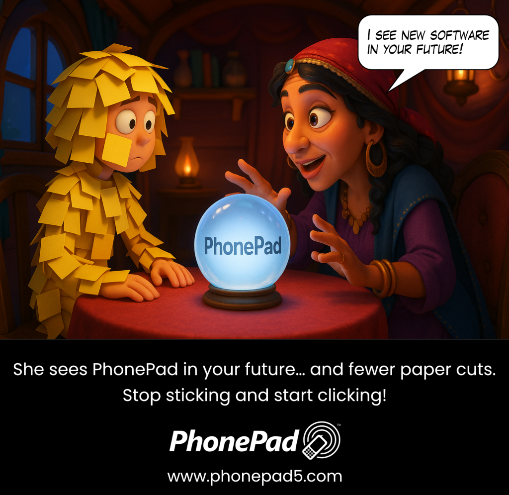 A stressed out office worker consults a fortune teller.