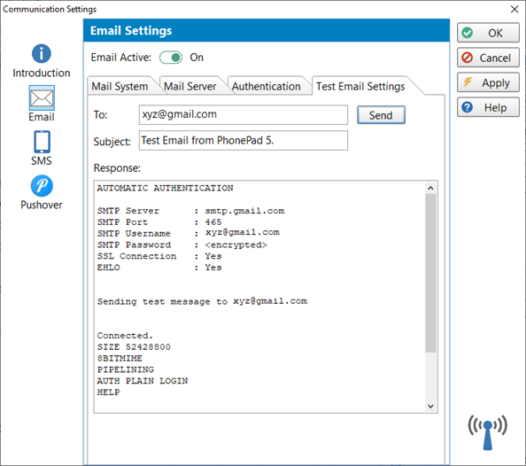 CommunicationSettingsEmailAuthenticationTesting