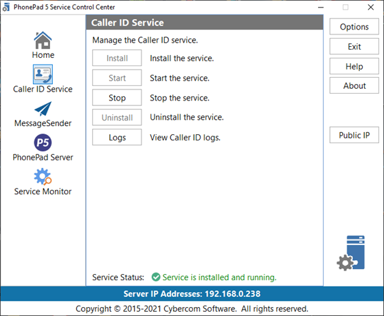 ControlCenterCallerIDService