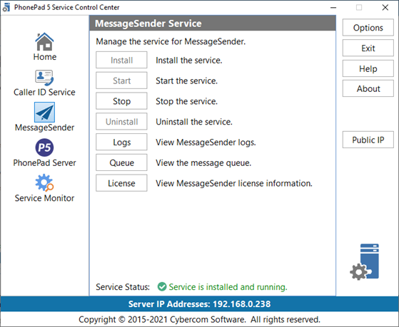 ControlCenterMessageSenderService