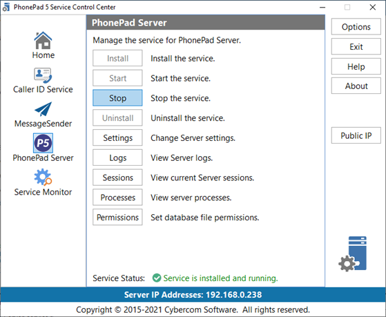 ControlCenterPhonePadServerService