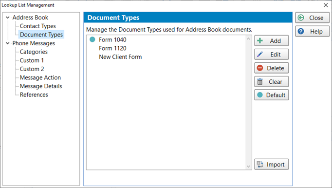 Document Types