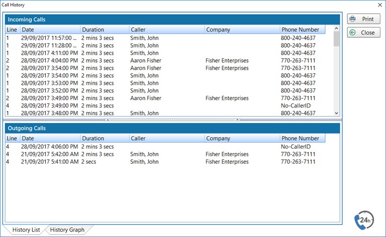 CallHistory