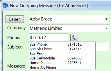 OutgoingMessageDropDownPhoneNumberList