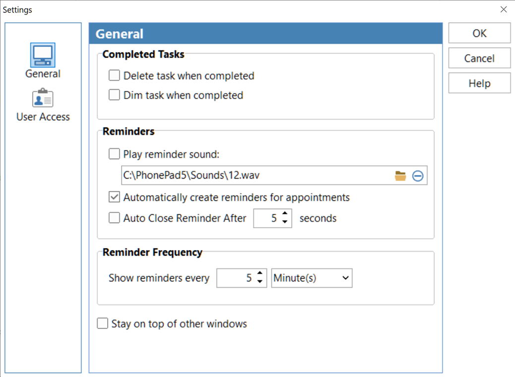 ToDoListGeneralSettings