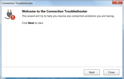 ConnectionTroubleshooter