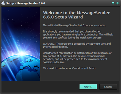 MessageSenderInstallWelcomeScreen