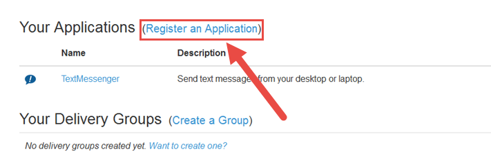 RegisterAnApplication